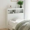 Image de vidaXL Armoire tête de lit avec LED blanc 100x17x102 cm