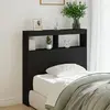 Image de vidaXL Armoire tête de lit avec LED noir 100x17x102 cm