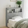 Image de vidaXL Armoire tête de lit avec LED gris béton 100x17x102 cm