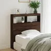 Image de vidaXL Armoire tête de lit avec LED chêne marron 100x17x102 cm