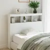 Image de vidaXL Armoire tête de lit avec LED blanc 120x17x102 cm