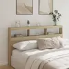 Image de vidaXL Armoire tête de lit avec LED chêne sonoma 180x17x102 cm