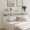Image de vidaXL Armoire tête de lit avec LED blanc 200x17x102 cm
