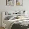 Image de vidaXL Armoire tête de lit avec LED blanc 220x16,5x103,5 cm
