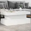 Image de vidaXL Table basse avec lumières LED blanc 90x50x40 cm