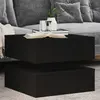 Image de vidaXL Table basse avec lumières LED noir 50x50x40 cm