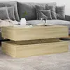 Image de vidaXL Table basse avec lumières LED chêne sonoma 90x50x40 cm