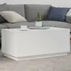 Image de vidaXL Table basse avec lumières LED blanc 90x50x40 cm