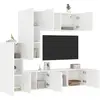 Image de vidaXL Unités murales TV 5 pcs - Blanc