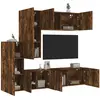Image de vidaXL Unités murales TV 5 pcs - Chêne fumé