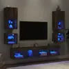 Image de VidaXL Unités murales TV LED chêne fumé