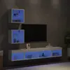 Image de vidaXL Unités murales TV avec LED - Blanc