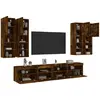 Image de vidaXL Ensemble TV mural LED 7 pcs - Chêne fumé