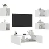 Image de VIDAXL Meubles TV muraux avec LED - Blanc