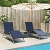 Image de vidaXL Chaises longues et table - Gris