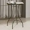 Image de vidaXL Table de bistrot à 50x70 cm - Noir et blanc