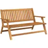 Image de vidaXL Banc de Détente de Jardin Marron 122 x 78 x 73 cm