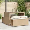 Image de VidaXL Ensemble jardin 3 pièces Beige Poly Rotin
