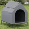 Image de vidaXL Niche Chien Tissu Oxford Gris Clair