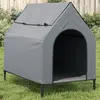 Image de vidaXL Niche pour chien - Gris Tissu Oxford