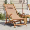 Image de VIDAXL Chaise pliable Eucalyptus Taupe