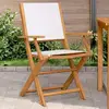 Image de vidaXL Chaises de jardin - Bois acacia massif - Blanc crème