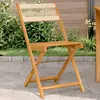 Image de vidaXL Chaises de bistrot - Lot de 2 - Bois acacia beige