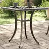 Image de vidaXL Table de jardin en aluminium coulé - Bronze