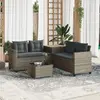 Image de vidaXL Canapé L de jardin avec table