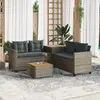 Image de vidaXL Canapé de jardin en L avec table