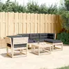 Image de Salon de jardin 5 pcs bois de pin massif