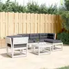 Image de vidaXL Salon de jardin - 5 pcs bois de pin massif blanc