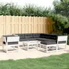 Image de vidaXL Salon de jardin blanc 8 pcs en pin