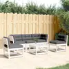 Image de Salon de jardin avec coussins 5 pcs - Blanc
