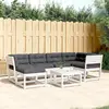 Image de VIDAXL Salon de jardin 6 pcs - Blanc Bois Massif de Pin