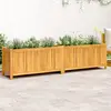 Image de Jardinière avec doublure 199x38,5x50 cm bois acacia - vidaXL