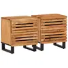 Image de VIDAXL Tables de chevet 2 pièces - Bois d'acacia