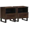 Image de vidaXL Tables de chevet 2 pcs - Bois de manguier massif