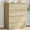 Image de vidaXL Buffet Chêne sonoma 80 cm - Bois d'ingénierie