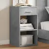 Image de vidaXL Lot de 2 Tables de Chevet Gris Béton 35x34x65 cm