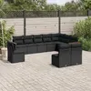 Image de VIDAXL Salon de jardin 10 pcs - Noir