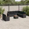Image de vidaXL Salon de jardin 10 pcs noir