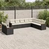 Image de VIDAXL Ensemble de jardin résine tressée - 10 pcs - Noir