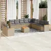 Image de VidaXL Salon de jardin 12 pcs - Beige