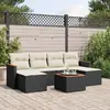 Image de vidaXL Salon de jardin 7 pcs noir