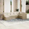 Image de vidaXL Salon de jardin 8 pcs - Beige