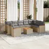 Image de vidaXL Salon de jardin - 10 pcs - Mélange Beige