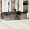 Image de VIDAXL Salon de jardin 9 pcs gris résine tressée