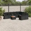 Image de vidaXL Ensemble de jardin 10 pcs - Noir