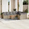 Image de vidaXL Mobilier extérieur 10 pcs - Mélange beige